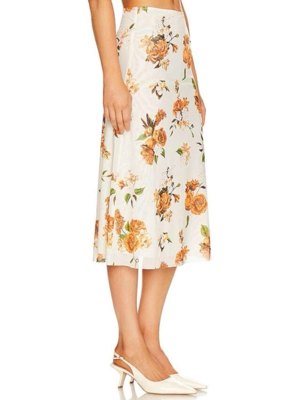 WeWoreWhat Ivory Floral Skirt